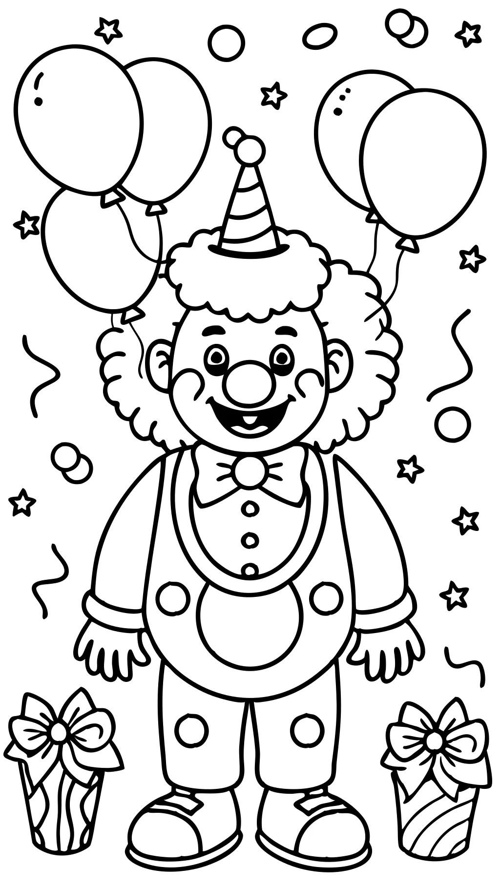 clown printable coloring pages